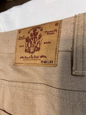 Byon The Limit. Men's Beige Denim Pants W40 L33